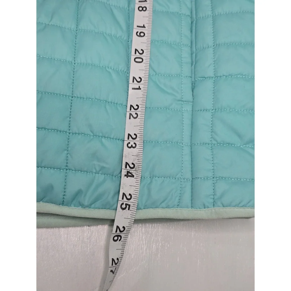 Cat & Jack Blue Puffer Quilt Fleece Lined Hoodie Full Zip Girls Youth Jacket XL